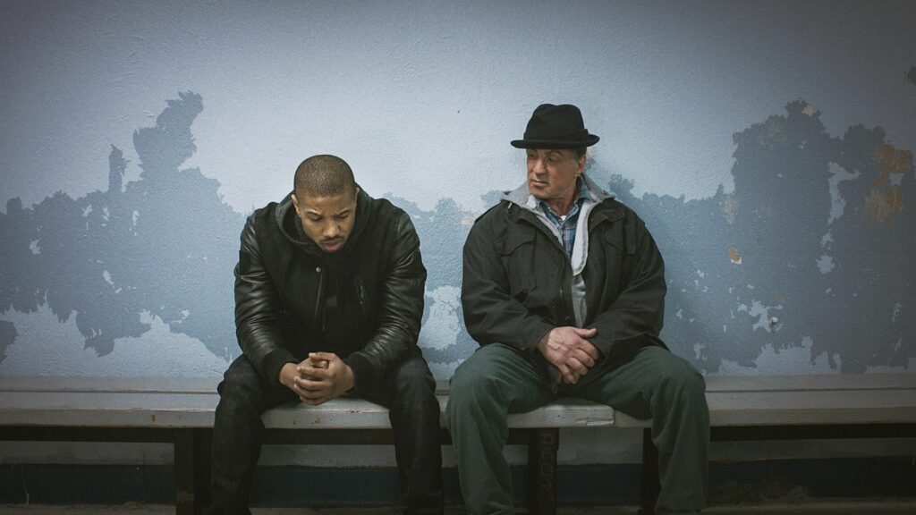 Michael B. Jordan et Sylvester Stallone dans Creed l'héritage de Rocky Balboa