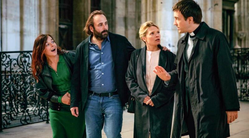 Laure Calamy, Vincent Macaigne, Mélanie Thierry et Lyes Salem dans "C'est quoi l'amour"